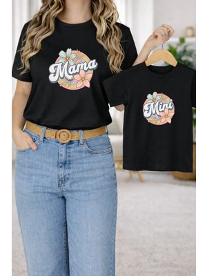 Lorvex Tişört Anne Kız Çocuk Kombin Oversize – Anne & Çocuk Twin Baskılı T-Shirt