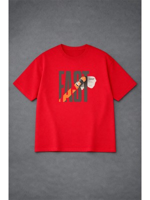 Lorvex Dijital Baskılı Oversize Yetişkin %100 Pamuklu Kaliteli Tshirt Tişört
