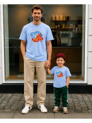 Lorvex Babalar Günü Baba Oğul Kombin Tişört Oversize %100 Pamuk Baskılı T-Shirt (Kombin Için 2 Adet Sipariş Verilmelidir)