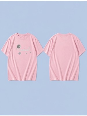 Lorvex Star Girll Baskılı %100 Pamuk Oversize Unisex Tişört Rahat Kesim T-Shirt