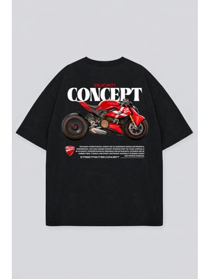 Lorvex T-Shirt Oversize Unısex %100 Pamuklu Rahat Kalıp Baskılı Tişört