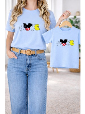 Lorvex Tişört Anne Kız Çocuk Kombin Oversize – Anne & Çocuk Twin Baskılı T-Shirt