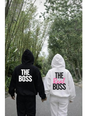 Lorvex Sweatshirt Çift Kombini 14 Şubat Sevgililer Günü (Valentine’s Day) Gerçek Patronn Baskılı 2'li