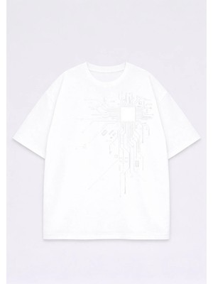 Lorvex T-Shirt Oversize Unisex %100 Pamuk Baskılı Rahat Kalıp Şık Premium Tişört