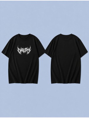 Lorvex Pattern Venomm Baskılı %100 Pamuk Oversize Unisex Tişört Rahat Kesim T-Shirt
