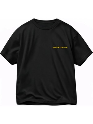 Lorvex T-Shirt Oversize %100 Pamuklu Rahat Kalıp Unfortunate Baskılı Premium