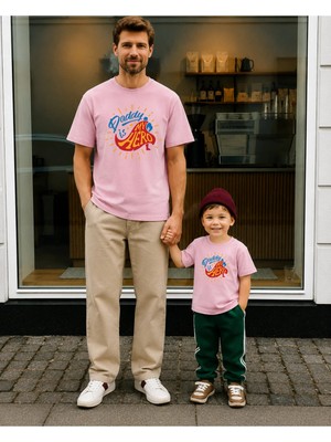 Lorvex Babalar Günü Baba Oğul Kombin Tişört Oversize %100 Pamuk Baskılı T-Shirt (Kombin Için 2 Adet Sipariş Verilmelidir)