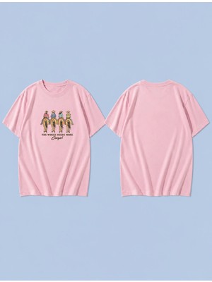 Lorvex Needs More Cowgirl Baskılı %100 Pamuk Oversize Unisex Tişört Rahat Kesim T-Shirt
