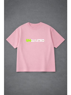 Lorvex Oversize T-Shirt %100 Pamuklu Rahat Kalıp Unlımıted Baskılı Premium