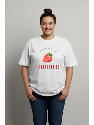 Lorvex Büyük Beden T-Shirt Oversize Pamuklu Rahat Kalıp Baskılı Unisex Tişört