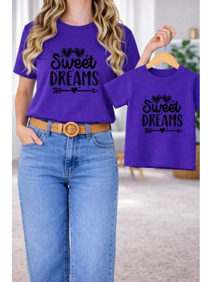 Lorvex Tişört Anne Kız Çocuk Kombin Oversize – Anne & Çocuk Twin Baskılı T-Shirt