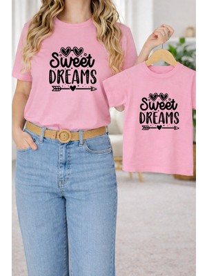 Lorvex Tişört Anne Kız Çocuk Kombin Oversize – Anne & Çocuk Twin Baskılı T-Shirt