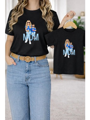 Lorvex Anne Erkek Çocuk Kombin Oversize Tişört – Anne & Çocuk Twin T-Shirt Mom-Boy Baskılı