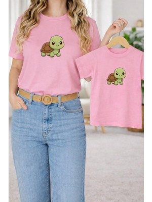 Lorvex Tişört Anne Kız Çocuk Kombin Oversize – Anne & Çocuk Twin Baskılı T-Shirt