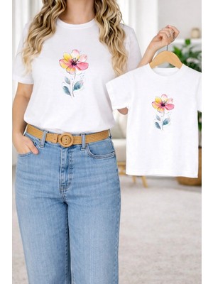 Lorvex Tişört Anne Kız Çocuk Kombin Oversize – Anne & Çocuk Twin Baskılı T-Shirt
