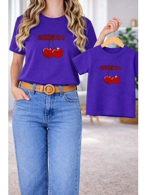Lorvex Tişört Anne Kız Çocuk Kombin Oversize – Anne & Çocuk Twin Baskılı T-Shirt