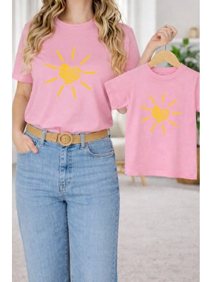 Lorvex Tişört Anne Kız Çocuk Kombin Oversize – Anne & Çocuk Twin Baskılı T-Shirt