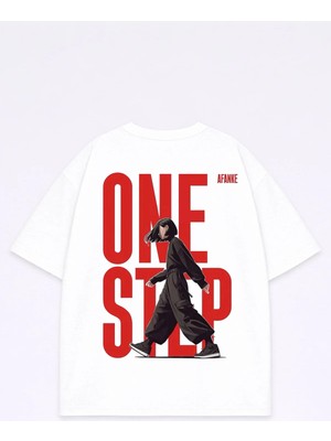 Lorvex Unisex Oversize Tişört %100 Pamuklu Baskılı T-Shirt Rahat Kalıp Günlük Şık Kombin