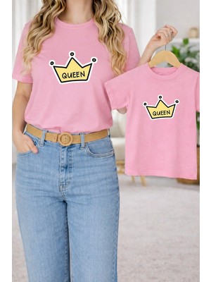 Lorvex Tişört Anne Kız Çocuk Kombin Oversize – Anne & Çocuk Twin Baskılı T-Shirt