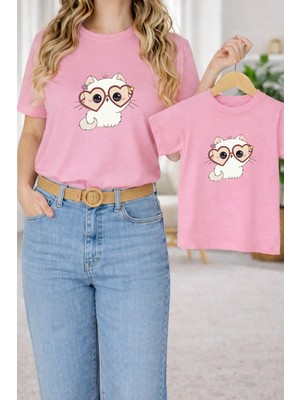 Lorvex Tişört Anne Kız Çocuk Kombin Oversize – Anne & Çocuk Twin Baskılı T-Shirt