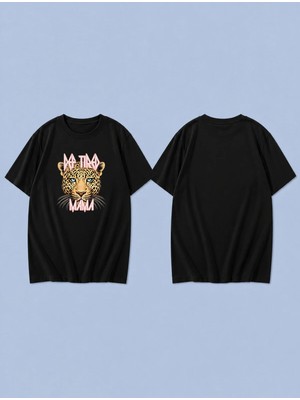 Lorvex Jaguar Eyes Baskılı %100 Pamuk Oversize Unisex Tişört Rahat Kesim T-Shirt