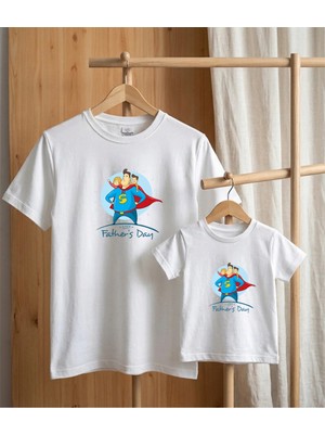 Lorvex Babalar Günü Konsept-Baba Çocuk Kombin Tişört Oversize %100 Pamuk T-Shirt (Kombin Için 2’li Sipariş Verilmelidir)