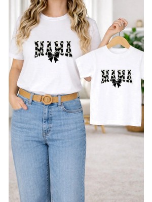 Lorvex Tişört Anne Kız Çocuk Kombin Oversize – Anne & Çocuk Twin Baskılı T-Shirt