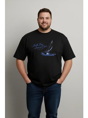 Lorvex Büyük Beden T-Shirt Oversize Pamuklu Rahat Kalıp Baskılı Unisex Tişört
