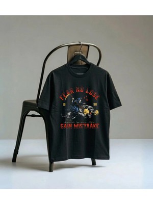 Lorvex T-Shirt Oversize Unisex %100 Pamuk Baskılı Rahat Kalıp Tişört