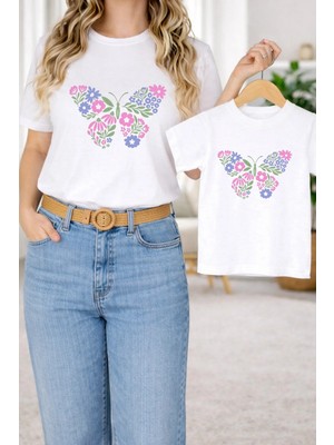 Lorvex Tişört Anne Kız Çocuk Kombin Oversize – Anne & Çocuk Twin Baskılı T-Shirt