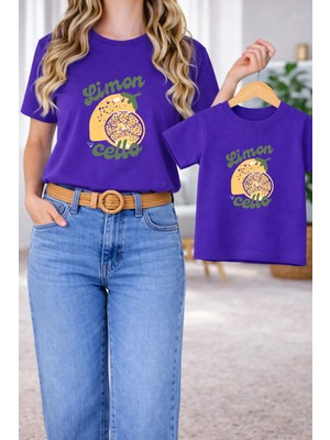 Lorvex Tişört Anne Kız Çocuk Kombin Oversize – Anne & Çocuk Twin Baskılı T-Shirt