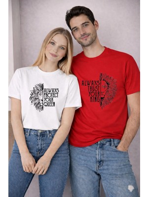 Lorvex 14 Şubat Çift Kombini T-Shirt Valentine’s Day Sevgililer Günü 2’li Unisex Always Yours Baskılı