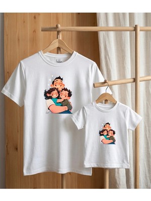 Lorvex Babalar Günü Konsept-Baba Çocuk Kombin Tişört Oversize %100 Pamuk T-Shirt (Kombin Için 2’li Sipariş Verilmelidir)