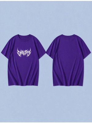 Lorvex Pattern Venomm Baskılı %100 Pamuk Oversize Unisex Tişört Rahat Kesim T-Shirt