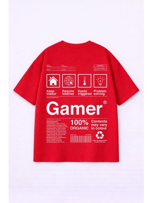 Lorvex Oversize Unisex T-Shirt %100 Pamuk Baskılı Tişört Rahat Kalıp
