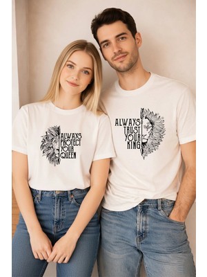 Lorvex 14 Şubat Çift Kombini T-Shirt Valentine’s Day Sevgililer Günü 2’li Unisex Always Yours Baskılı
