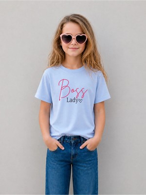 Lorvex Kız Çocuk Tişört %100 Pamuklu Baskılı Rahat Kalıp Yazlık T-Shirt