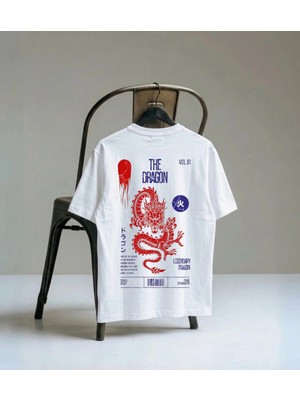 Lorvex T-Shirt Oversize Unisex %100 Pamuk Baskılı Rahat Kalıp Tişört
