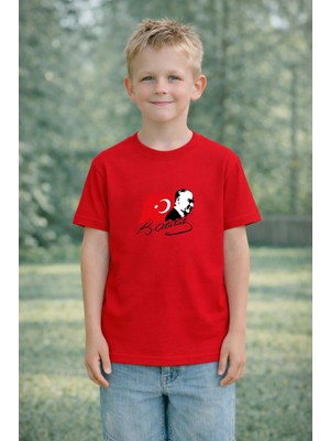 Lorvex 23 Nisan Çocuk Tişört Unısex (Kız-Erkek) %100 Pamuk Baskılı Rahat Kalıp Günlük Bayram T-Shirt