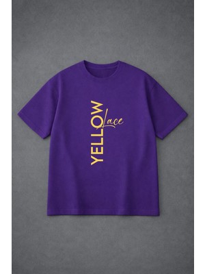 Lorvex T-Shirt Oversize Unısex %100 Pamuklu Rahat Kalıp Yellow Baskılı Tişört