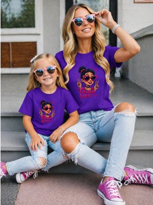 Lorvex Anne Kız Kombin Oversize Tişört Twin T-Shirt %100 Pamuk Rahat Kalıp
