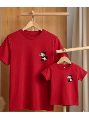 Lorvex Babalar Günü Konsept-Baba Çocuk Kombin Tişört Oversize %100 Pamuk T-Shirt (Kombin Için 2’li Sipariş Verilmelidir)