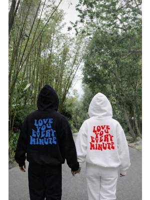 Lorvex 14 Şubat Sevgililer Günü Sweatshirt Çift Kombini (Valentine’s Day) Every Mınute Baskılı 2'li