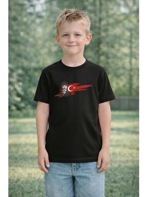 Lorvex 23 Nisan Çocuk Tişört Unısex (Kız-Erkek) %100 Pamuk Baskılı Rahat Kalıp Günlük Bayram T-Shirt