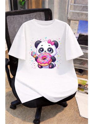 Lorvex Oversize Çocuk Genç Tişört %100 Pamuk Baskılı Rahat Kalıp Günlük Şık T-Shirt