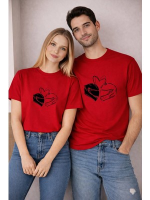 Lorvex Sevgililer Günü (Valentine’s Day) 14 Şubat Çift Kombin T-Shirt 2’li Motorcu Aşkı Baskılı