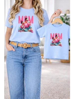 Lorvex Tişört Anne Kız Çocuk Kombin Oversize – Anne & Çocuk Twin Baskılı T-Shirt