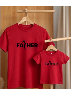 Lorvex Babalar Günü Konsept-Baba Çocuk Kombin Tişört Oversize %100 Pamuk T-Shirt (Kombin Için 2’li Sipariş Verilmelidir)