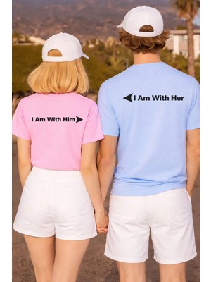 Lorvex 14 Şubat Çift Kombini Tişört Sevgililer Günü (Valentine’s Day) 2’li T-Shirt With Him-Her Baskı