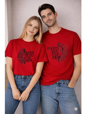 Lorvex 14 Şubat Çift Kombini T-Shirt Valentine’s Day Sevgililer Günü 2’li Unisex Always Yours Baskılı